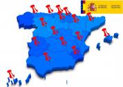 Mapa de España con destinos